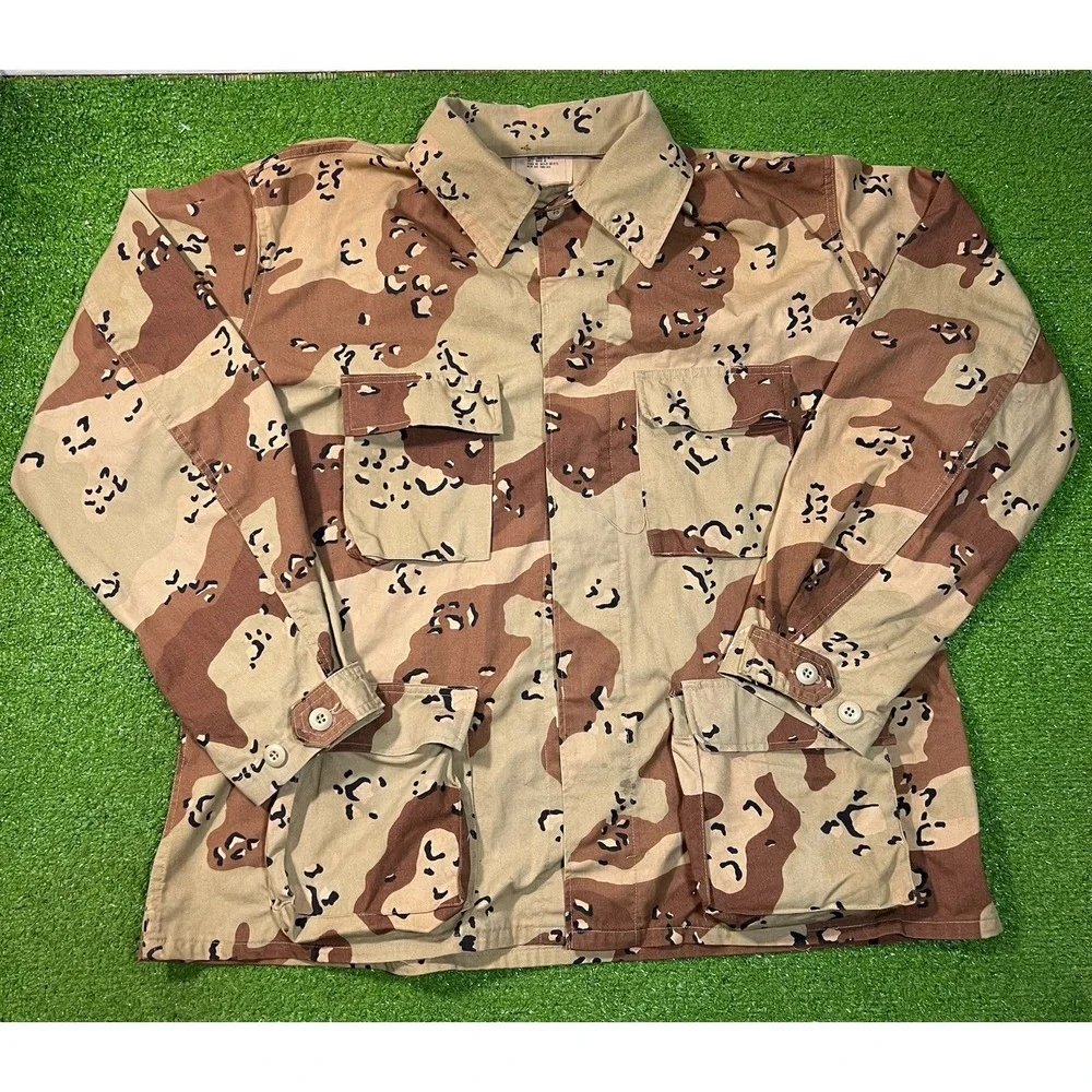 USGI Combat Coat Chocolate Chip Desert 6-Color Size: XL - Reg - EUC / 80s VTG